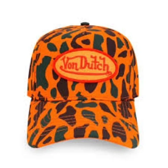 Von Dutch Exclusive Orange Camo Trucker Hat Chris Brown NWT Limited Edition Von Dutch Trucker Hat | Mercari main image 3